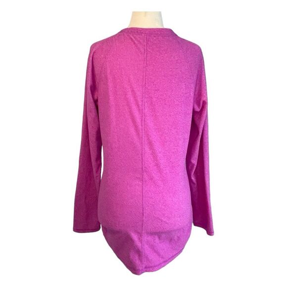 New Balance Fleece Sweatshirt Hot Pink Knit Crewneck Long Sleeve Running S - Picture 3 of 4